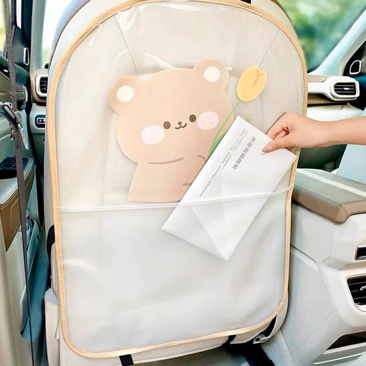 Lisslune | Sweet Bear & Rabbit Cartoon Car Seat Kick Mat