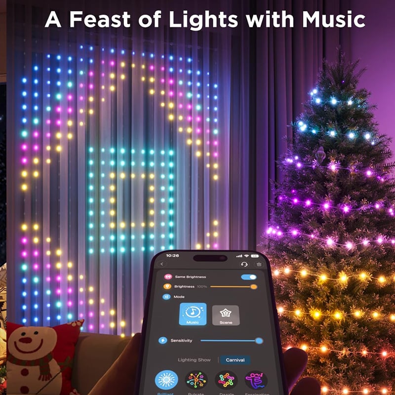 Lisslune | Color Waves LED Curtain Sync Lights