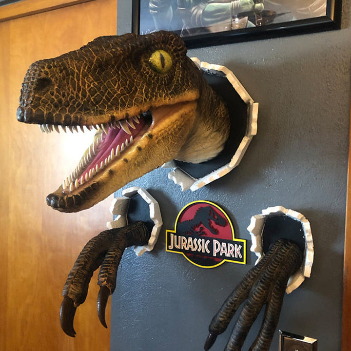Lisslune | Wall Bursting Velociraptor Decorations
