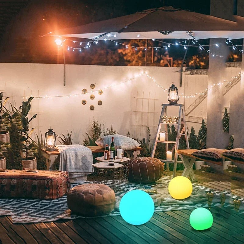 Lisslune | Waterproof Solar-Garden Ball Lamps – RGB LED Lighting for Outdoors