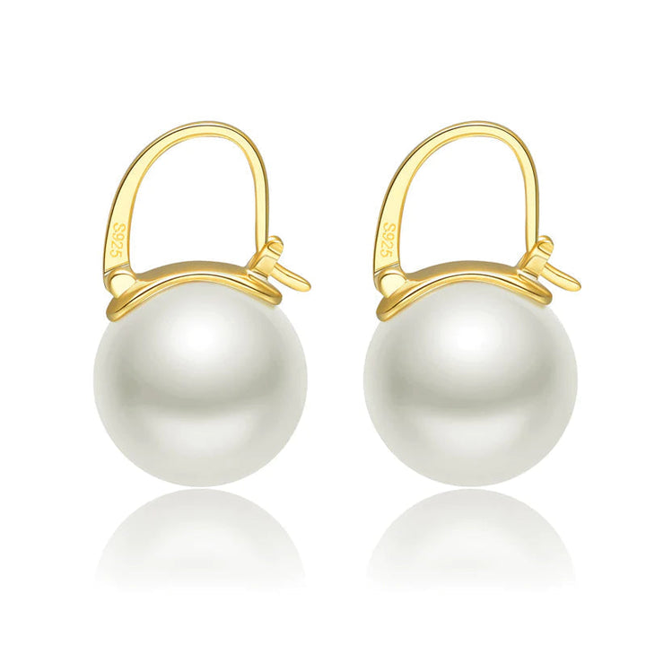 Lisslune | Black Pearl Earrings  Available in White Champagne Grey Gold and Black  Pearl Dangle Earrings