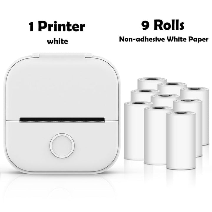 Lisslune | T02 Portable Mini Wireless Thermal Pocket Printer Self-Adhesive Stickers Used for DIY, Journal Stickers Portable Printer