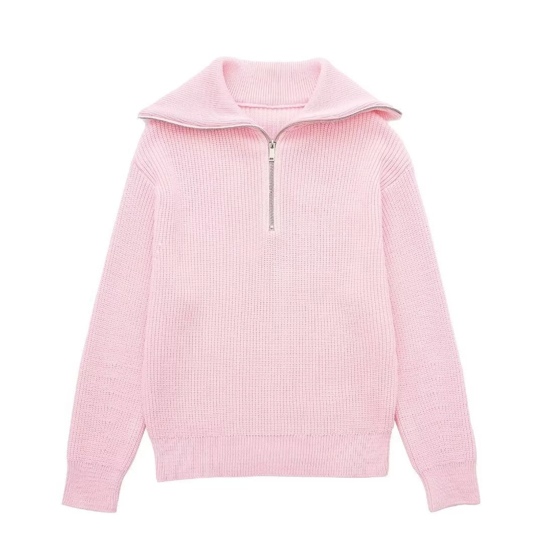 Lisslune | All Match Wool Sweater with Open Collar