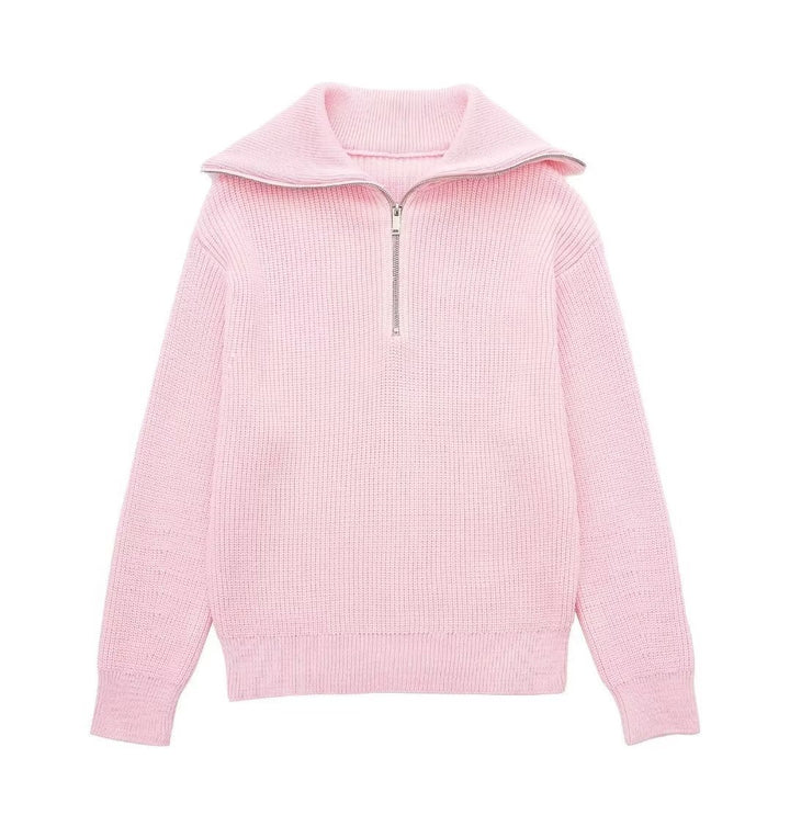 Lisslune | All Match Wool Sweater with Open Collar