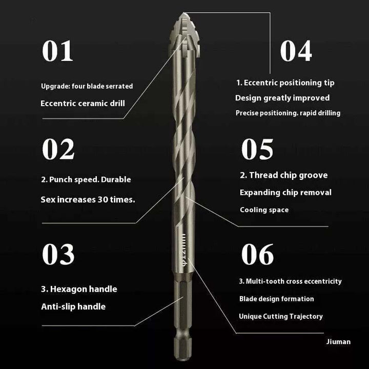 Lisslune | Four-blade tooth cutter eccentric drill