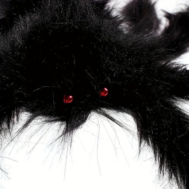 Lisslune | WebCreeper Halloween Decoration Set – 2 Giant Spiders 50cm with Stretchy Spider Web