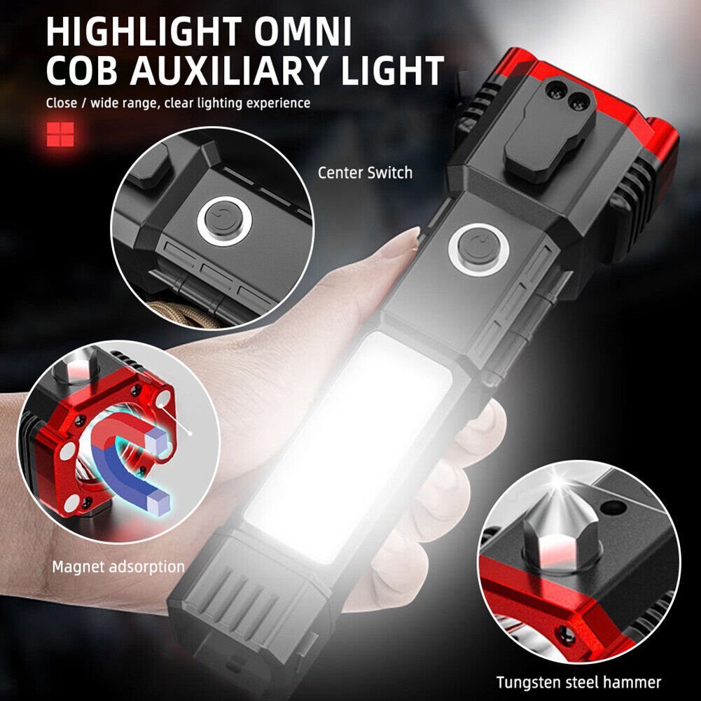 Lisslune | Super Bright Rechargeable LED Handheld Flashlight Portable Spotlight 4 Mode New