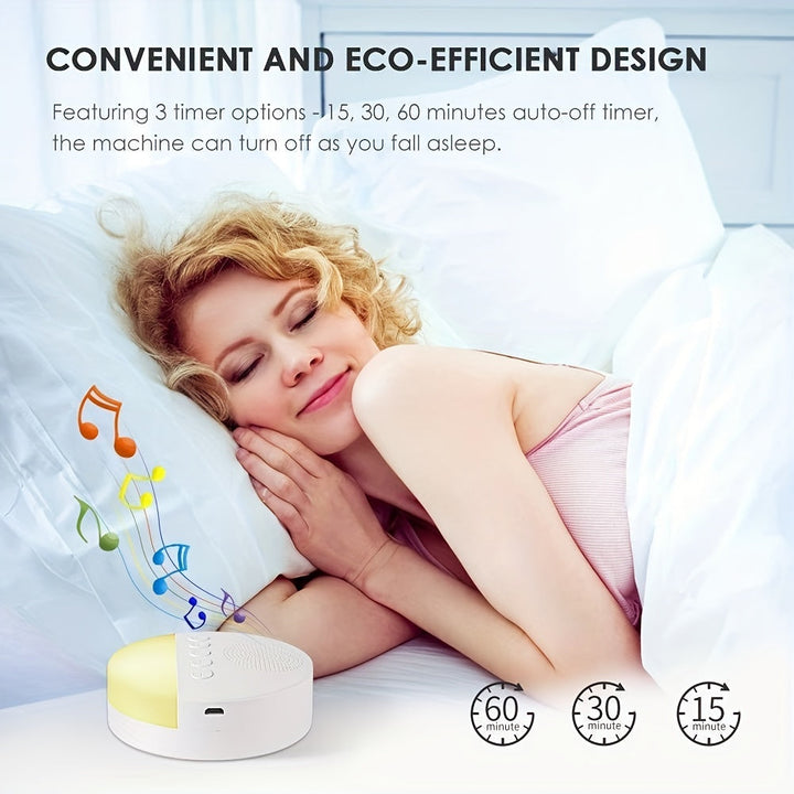 Lisslune | DreamWave White Noise Machine – Soothing Sound Therapy with Timer