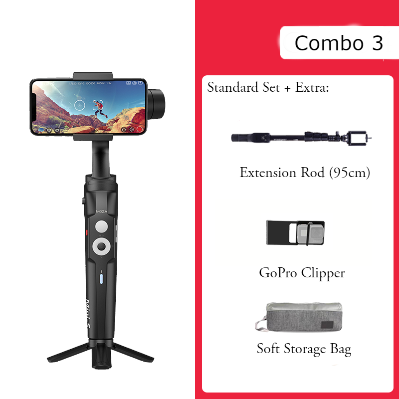 Lisslune | Mini Anti-shake Selfie Stick with Folding Storage, Three-axis Stabilization System, Object Tracking, Time-lapse Photography, Suitable for Professional or Daily Photography