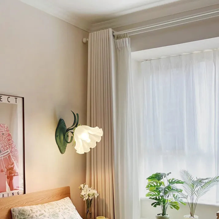 Lisslune | LED Lily of the Valley Flower Wall Lamp - Decorative Floral Light Fixture for Living Room & Bedroom Decor