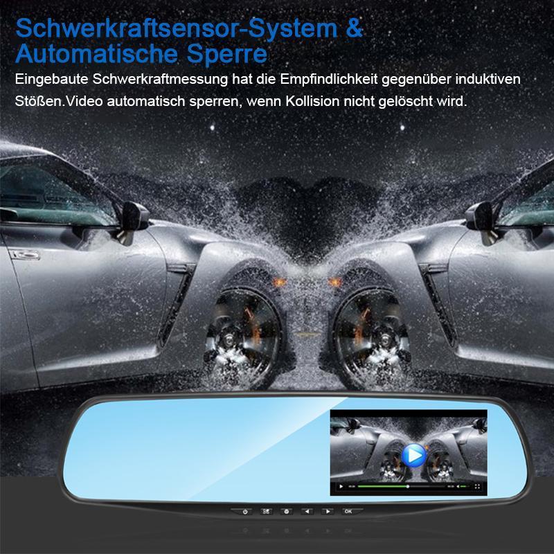 Lisslune | Car rearview mirror, the recorder doubles before and after recording with reversing the image tape