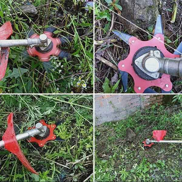 Lisslune | 6 Blades Lawn Mower Blade Metal Brush Cutter Blades Trimmer Blade
