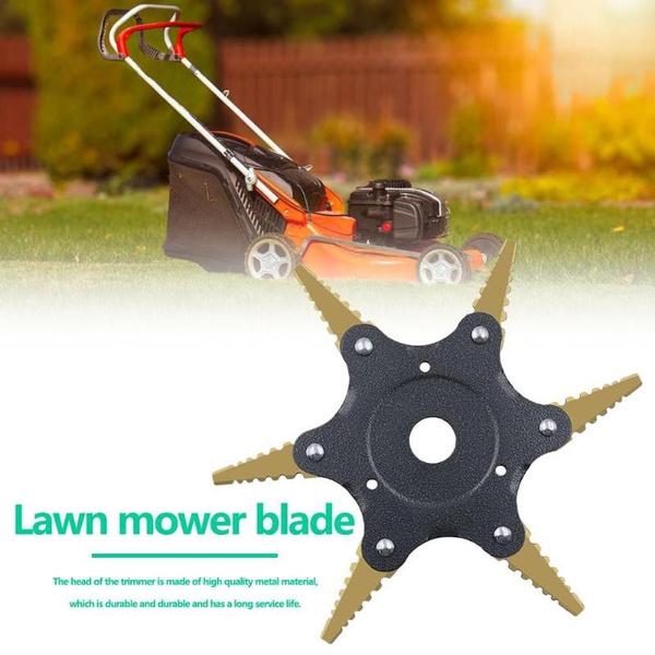 Lisslune | 6 Blades Lawn Mower Blade Metal Brush Cutter Blades Trimmer Blade