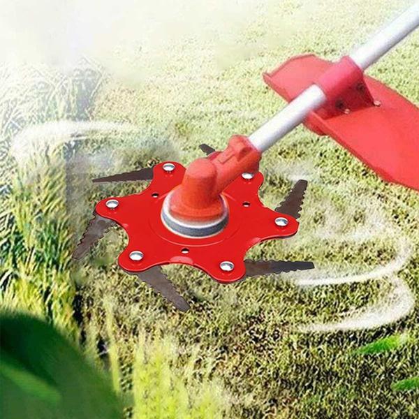 Lisslune | 6 Blades Lawn Mower Blade Metal Brush Cutter Blades Trimmer Blade