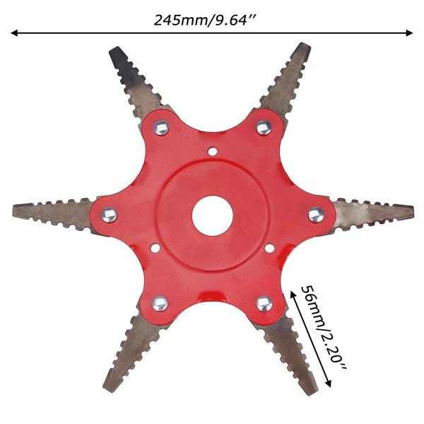 Lisslune | 6 Blades Lawn Mower Blade Metal Brush Cutter Blades Trimmer Blade
