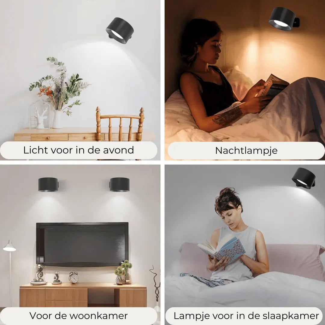 Lisslune | Wall lamp Rechargeable Wireless 360°