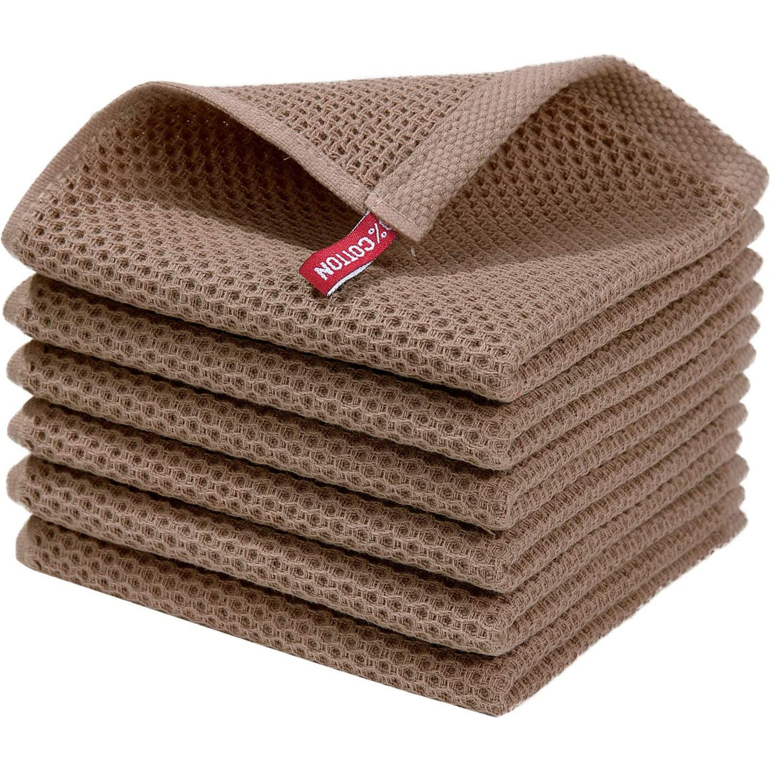 Lisslune | 6-Pack: Cotton Waffle Woven Kitchen Towel