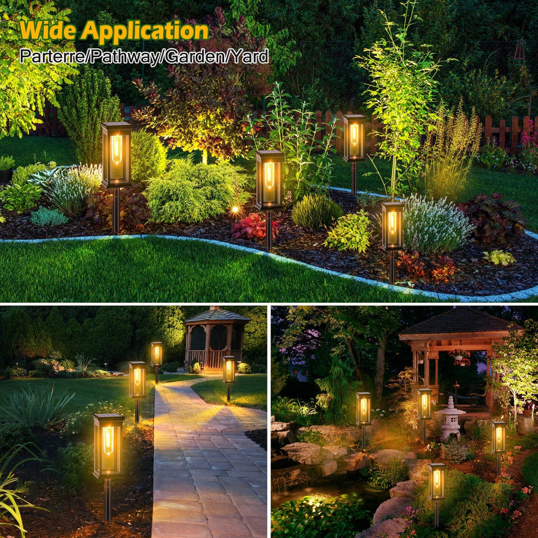Lisslune | 6-Pack: Solar-powered garden lighting IP65 waterproof automatic on off