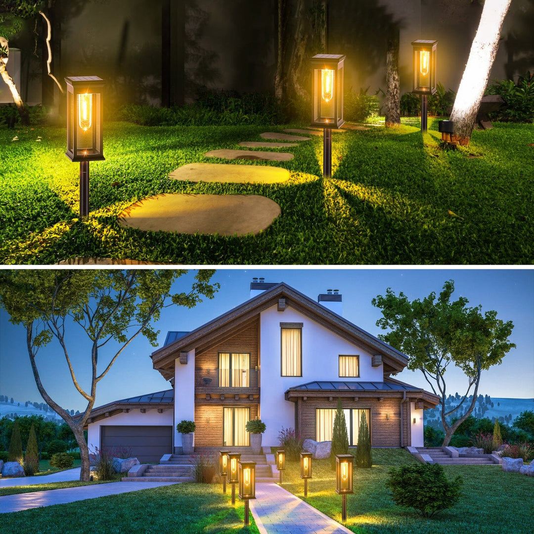 Lisslune | 6-Pack: Solar-powered garden lighting IP65 waterproof automatic on off