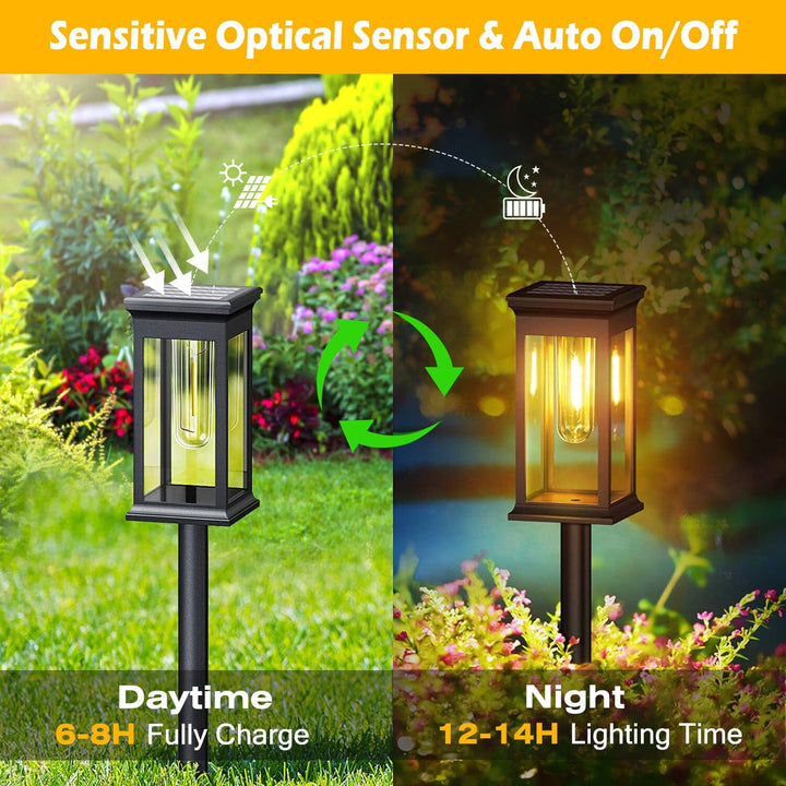Lisslune | 6-Pack: Solar-powered garden lighting IP65 waterproof automatic on off