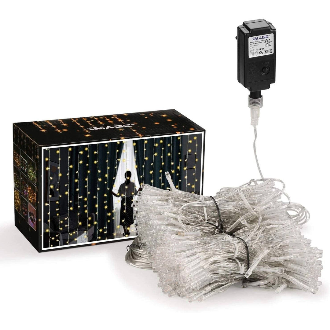Lisslune | 600 LED 9.8 x 19.6 FT. LED curtain lights with 8 light modes and memory function