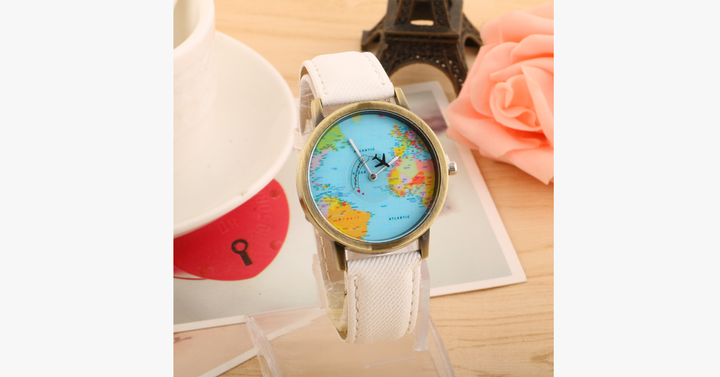 Lisslune | Unisex Watch Unique Design World Map Quartz Watch