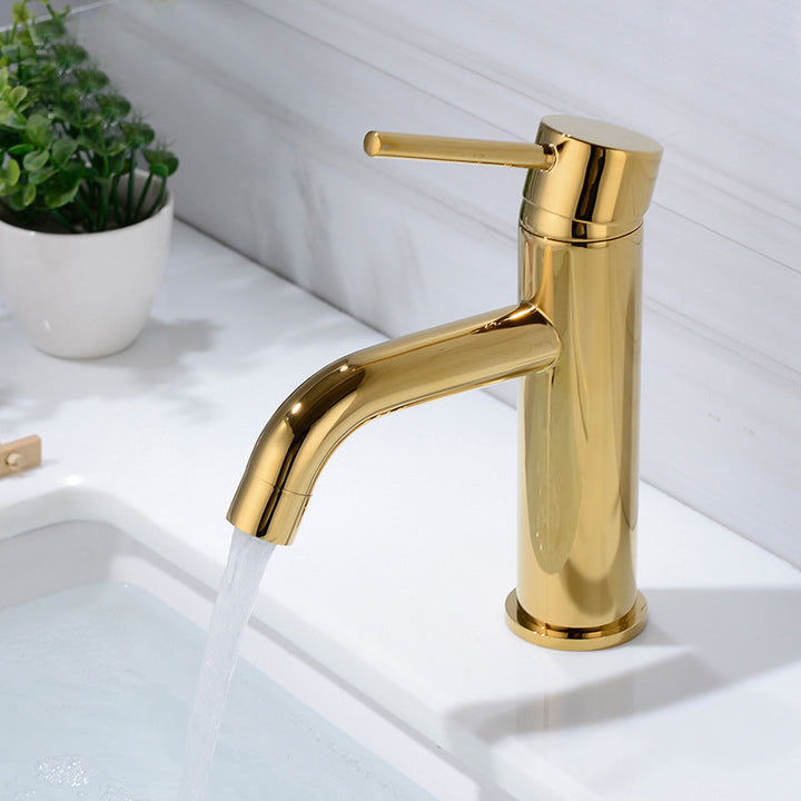 Lisslune | Modern 1-Hand Basin Faucet Geb brushed Gold Vanity Faucet Brass