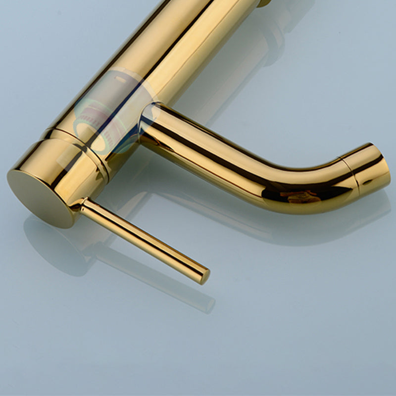 Lisslune | Modern 1-Hand Basin Faucet Geb brushed Gold Vanity Faucet Brass