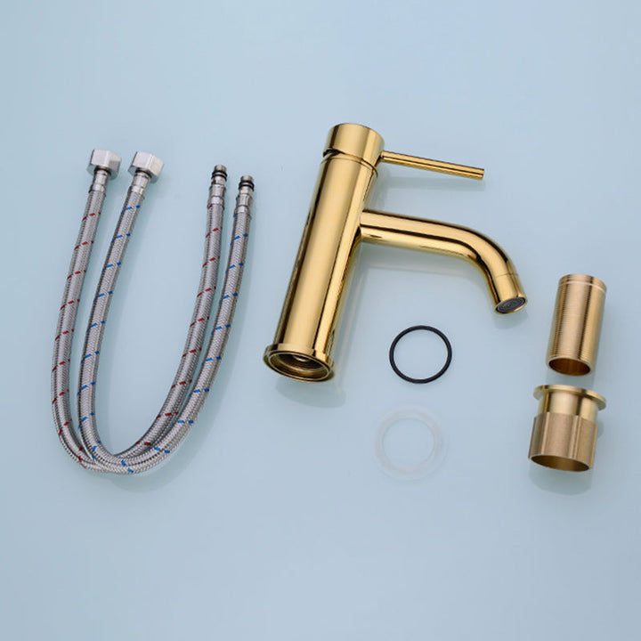 Lisslune | Modern 1-Hand Basin Faucet Geb brushed Gold Vanity Faucet Brass
