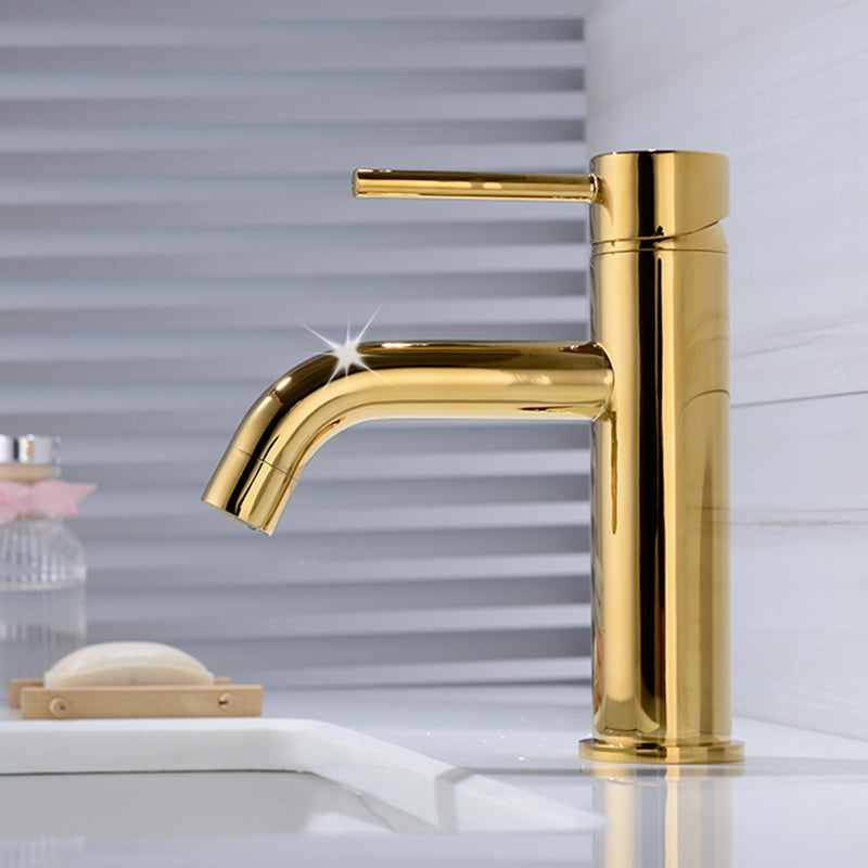 Lisslune | Modern 1-Hand Basin Faucet Geb brushed Gold Vanity Faucet Brass