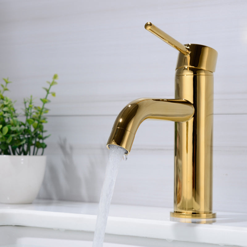 Lisslune | Modern 1-Hand Basin Faucet Geb brushed Gold Vanity Faucet Brass