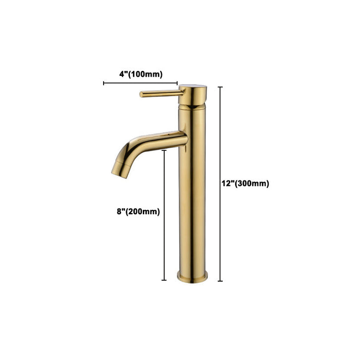 Lisslune | Modern 1-Hand Basin Faucet Geb brushed Gold Vanity Faucet Brass