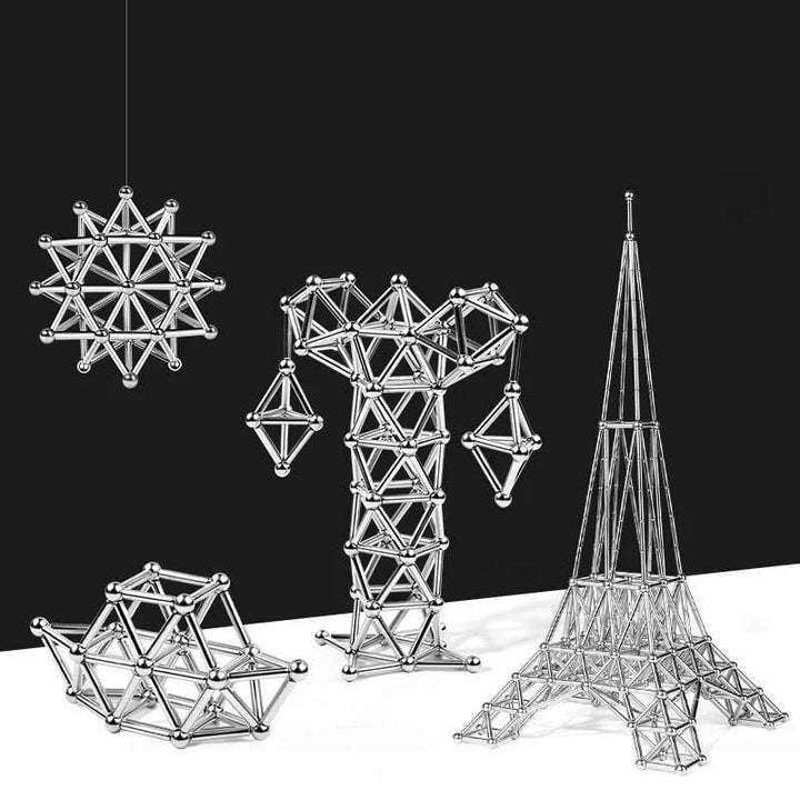Lisslune | Magnetic Building Toy Set with Bars and Balls