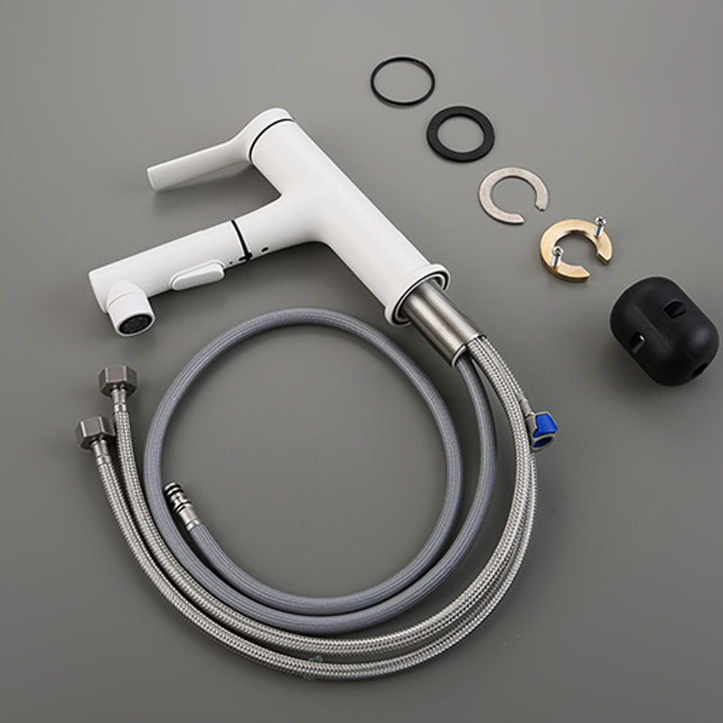 Lisslune | Contemporary Single Handle Faucet Pull Out Kitchen Faucet with Lever Handle