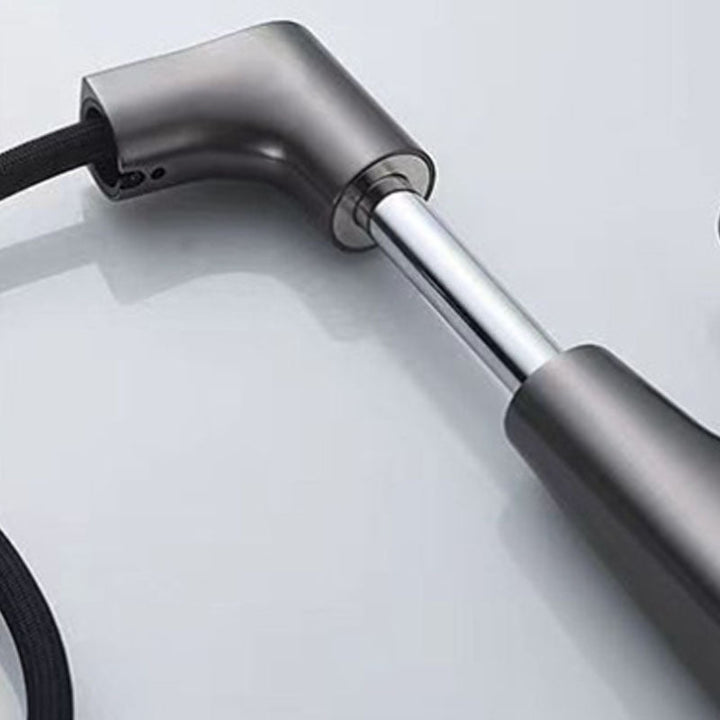 Lisslune | Modern Sink Faucet Lever Handle Copper Low Arc Pull-down Sink Faucet