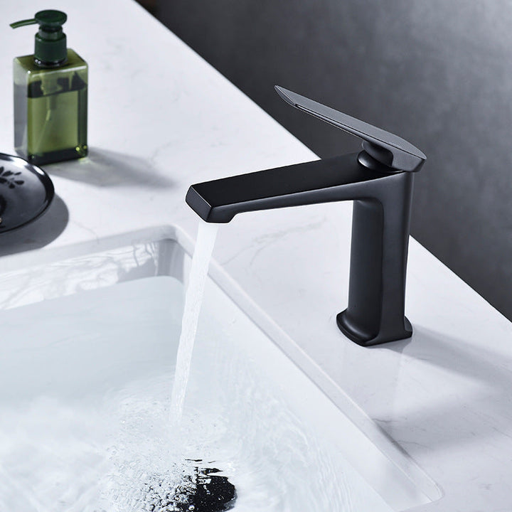 Lisslune | Modern Basin Mixer Lever Handle Copper Low Arc Basin Mixer