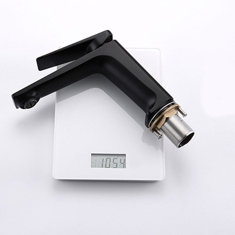 Lisslune | Modern Basin Mixer Lever Handle Copper Low Arc Basin Mixer