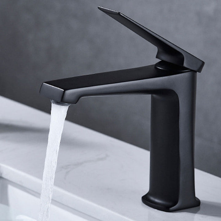 Lisslune | Modern Basin Mixer Lever Handle Copper Low Arc Basin Mixer
