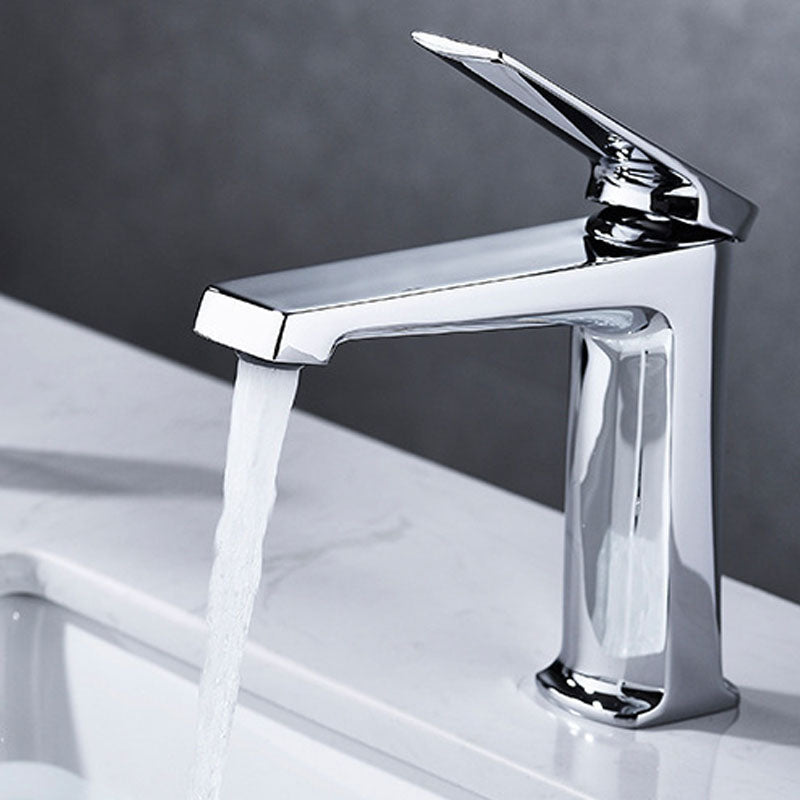 Lisslune | Modern Basin Mixer Lever Handle Copper Low Arc Basin Mixer
