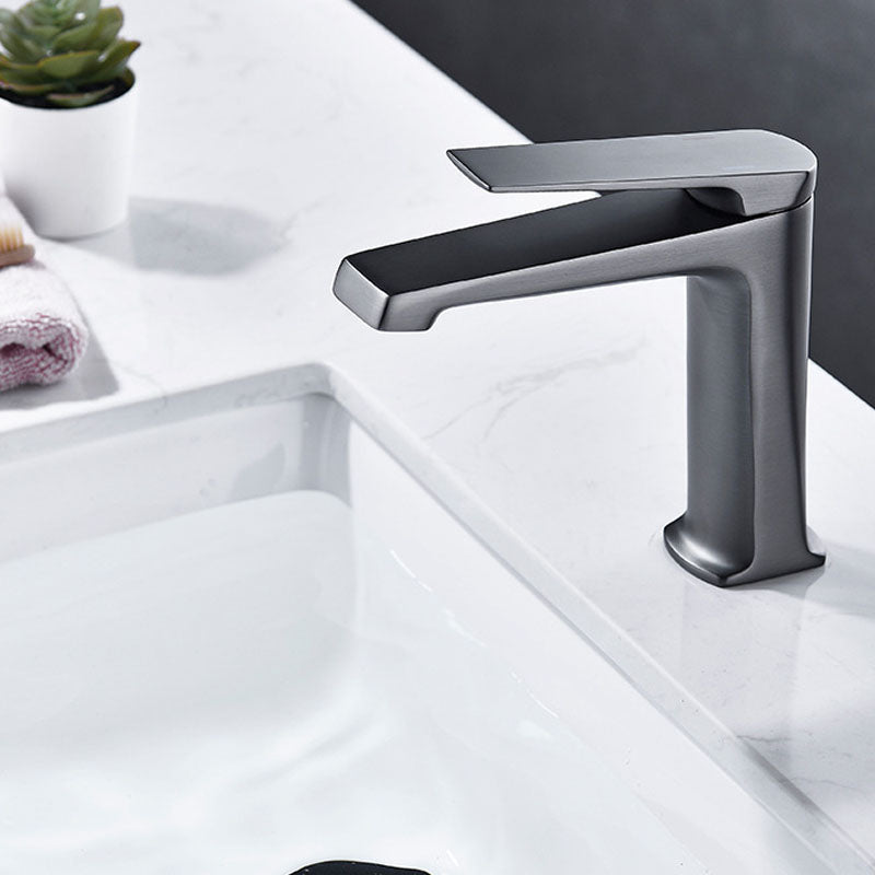 Lisslune | Modern Basin Mixer Lever Handle Copper Low Arc Basin Mixer