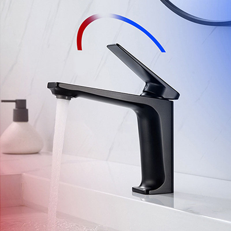 Lisslune | Modern Basin Mixer Lever Handle Copper Low Arc Basin Mixer