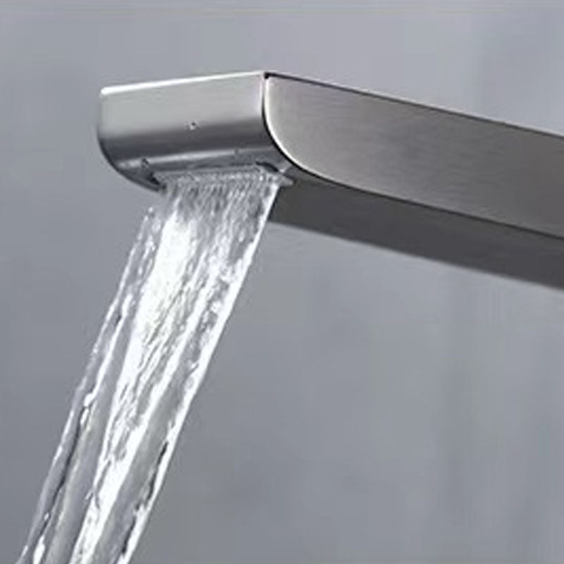 Lisslune | Modern Faucet Brass Lever Waterfall Spout Sink Faucet