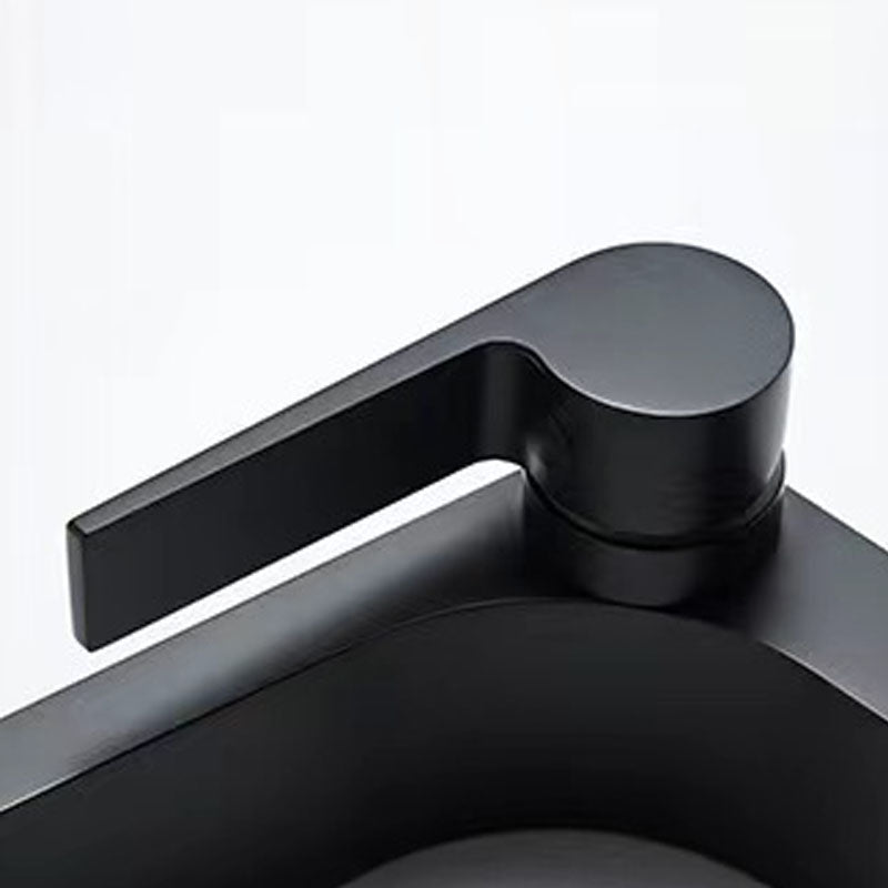 Lisslune | Modern Faucet Brass Lever Waterfall Spout Sink Faucet