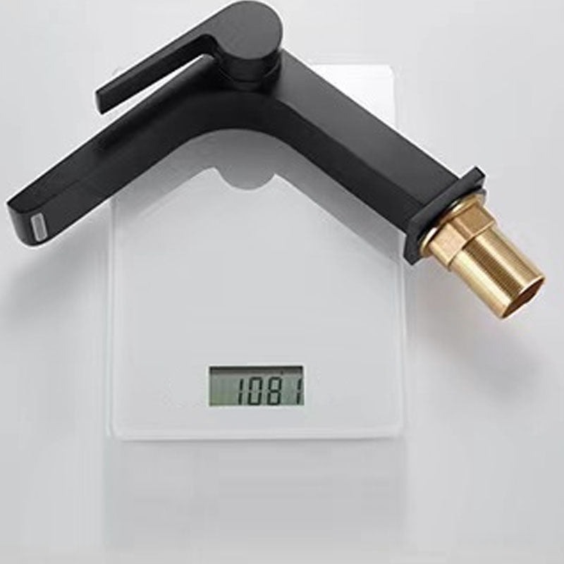 Lisslune | Modern Faucet Brass Lever Waterfall Spout Sink Faucet