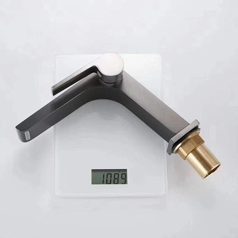 Lisslune | Modern Faucet Brass Lever Waterfall Spout Sink Faucet