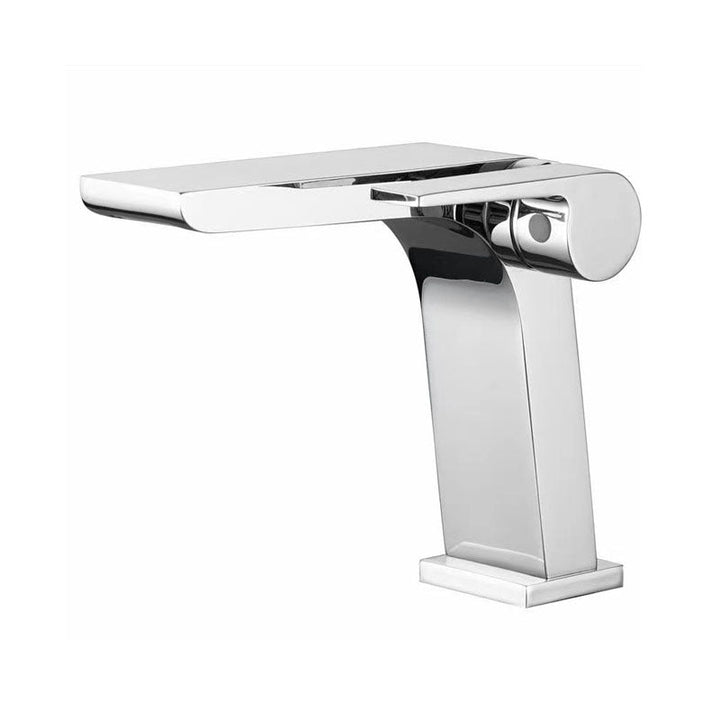 Lisslune | Modern Faucet Brass Lever Waterfall Spout Sink Faucet