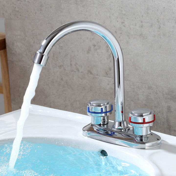 Lisslune | 1or2-Handle Brushed Nickel Widespread Faucet 2 Hole Center Set Sink Faucet