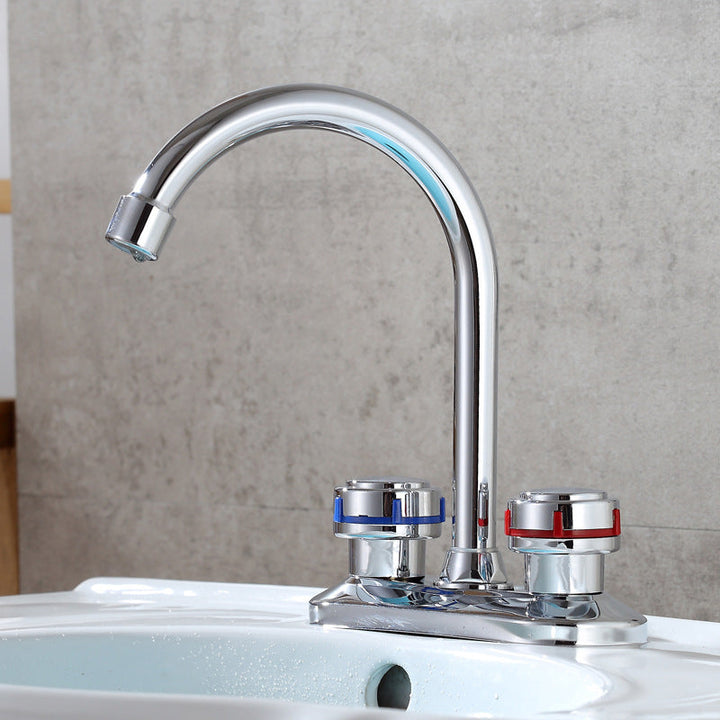 Lisslune | 1or2-Handle Brushed Nickel Widespread Faucet 2 Hole Center Set Sink Faucet