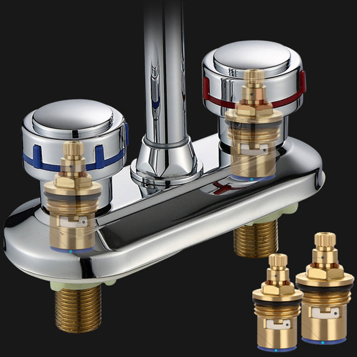 Lisslune | 1or2-Handle Brushed Nickel Widespread Faucet 2 Hole Center Set Sink Faucet