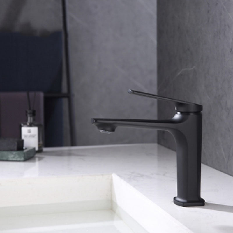 Lisslune | Modern Container Faucet Brass Lever Handles Low Arc Sink Bathroom Faucet